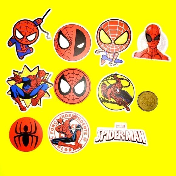 3/$20 Brand New 10x Waterproof Spiderman Stickers - Picture 1 of 1